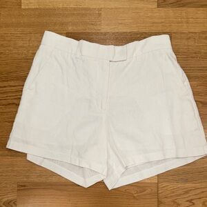 Abercrombie & Fitch White Linen Shorts
